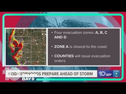 Evacuation zones available in case of emergency