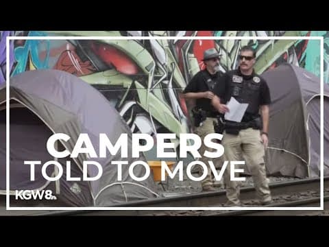 Union Pacific warns campers to move away from tracks in inner east Portland