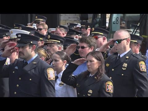 Thousands of people, family, friends and first responders said their final farewell to fallen volunt