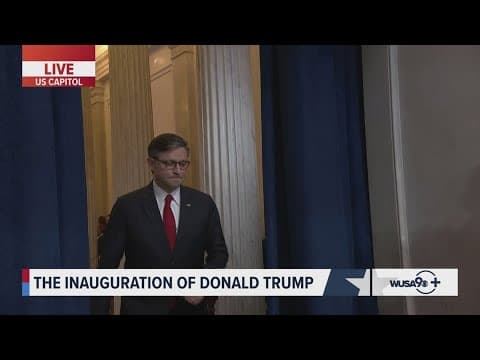 Group escorting President-elect Trump into inauguration enters Rotunda