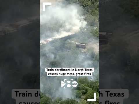 A train derailment in Gordon, Texas, has caused a huge mess and grass fires in Palo Pinto County 😲
