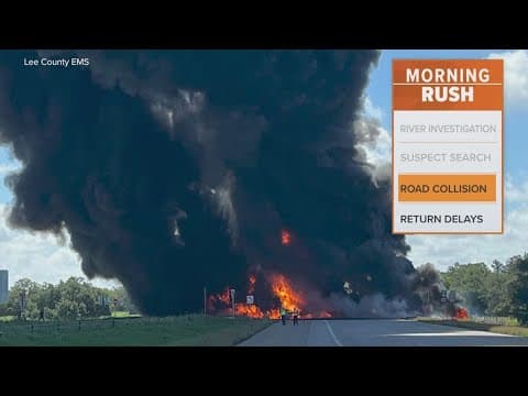 2 people injured after SUV collides with truck carrying oil