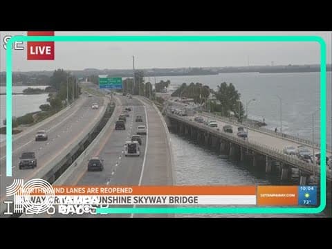 Northbound lanes on Sunshine Skyway Bridge reopen to traffic following 3-car crash