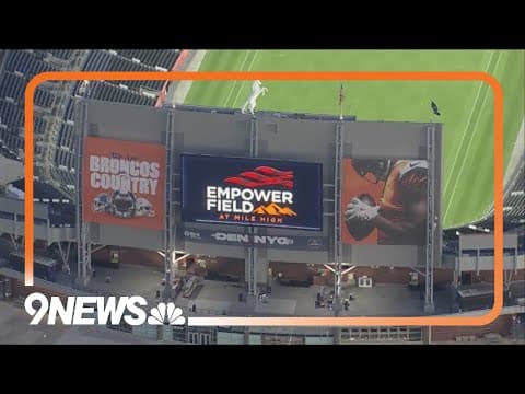 Empower Field at Mile High preps for Broncos vs. Giants