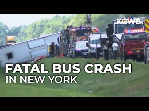 At least 5 dead, more than 40 injured after New York tour bus crash