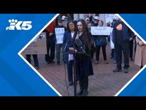 Protesters rally against Trump Administration’s federal cuts, including Head Start office closure