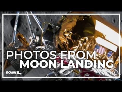 New photos show lunar lander approaching moon's surface