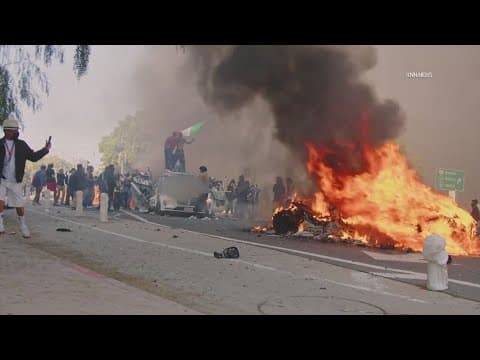 Dozens arrested in Los Angeles after violent protests