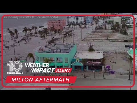 Aerial footage of Southwest Florida shows Hurricane Milton's far-reaching devastation