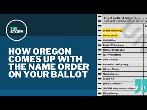 How is the order of candidates determined on Oregon ballots?