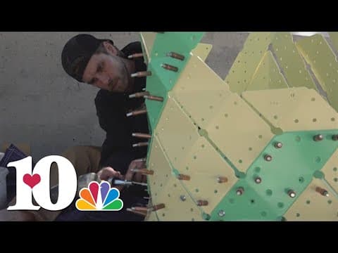 Crews put on finishing touches on artwork at Cradle of Country Music Park