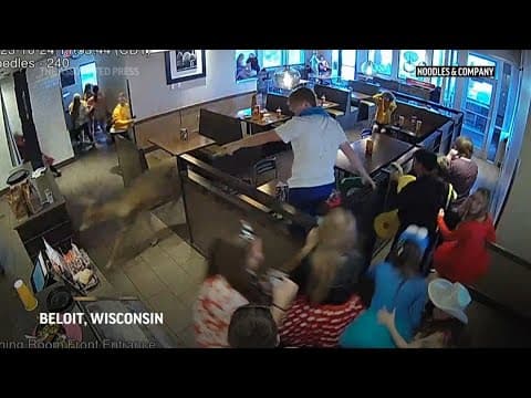 Deer charges through crowded Wisconsin restaurant