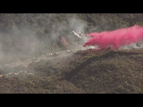 Hamlet Fire | Crews battle a brush fire in East San Diego County