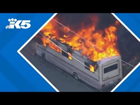 RV bursts into flames in Massachusetts neighborhood
