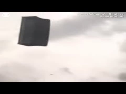 It's a bird, it's a plane, it's a... sofa? Storm sends couch flying across sky in Turkey #shorts