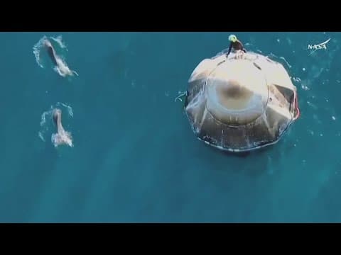 Dolphins welcome home astronauts stuck in space