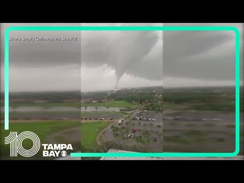 Apparent tornado forms near Miramar Beach amid severe weather