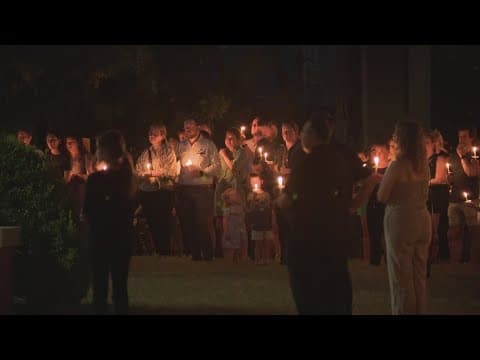 Hundreds show up to vigil for pregnant Heights woman allegedly strangled by husband