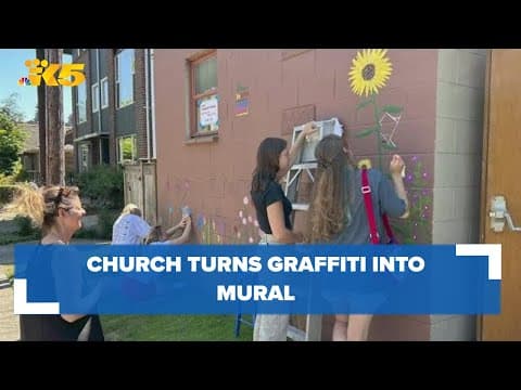 Queen Anne church turns graffiti into mural