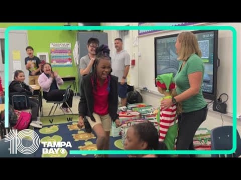 Non-profit 'Christmas with Class' teams up with Santa to deliver gifts to 450 Tampa students