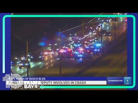 Pinellas County deputy involved in crash along I-275 north of Busch Boulevard