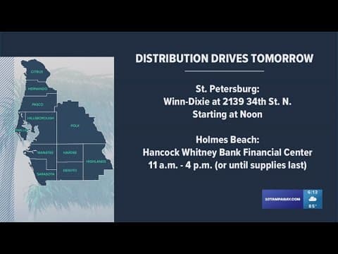 Free food distribution happening on Wednesday across Tampa Bay