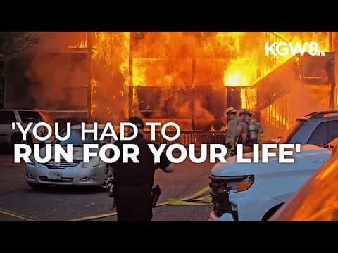 Portland apartment fire displaces at least 15, hospitalizes 2