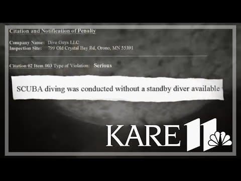 KARE 11 Investigates: Murky rules lead to scuba diving deaths