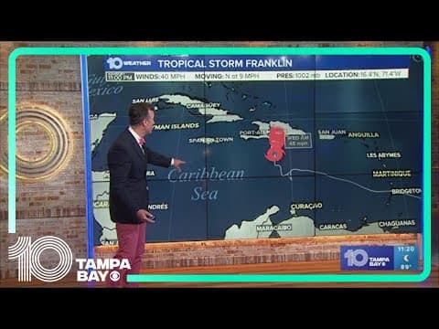 Tracking the Tropics: Tropical Storm Franklin | 11 p.m. Aug. 22, 2023