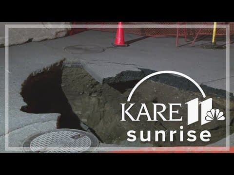Crews work to repair large sinkhole in Minneapolis