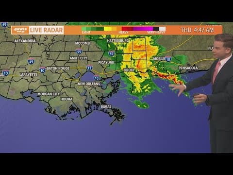 Most rain staying east of the area