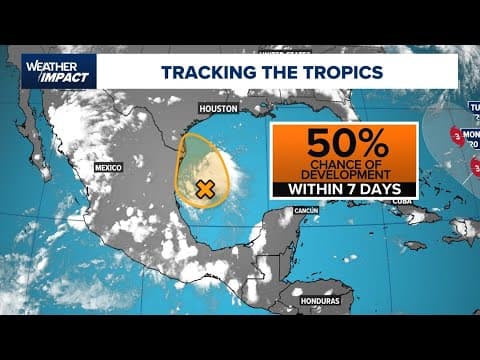 Tropical update: Tracking disturbance in Gulf with 50% chance for development