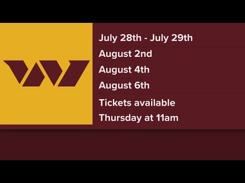 Commanders training camp schedule released