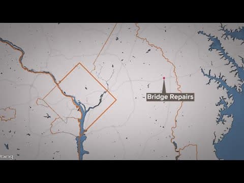 Part of Route 50 under repairs, closed near Bowie