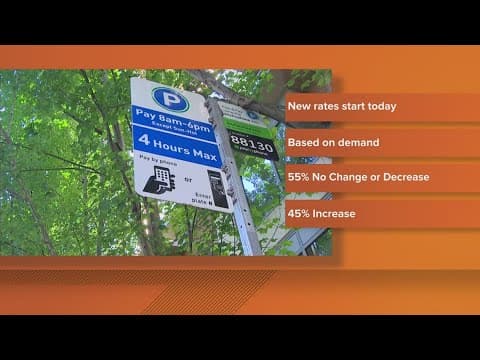 Parking rates are increasing by 50 cents an hour in Seattle's busier neighborhoods