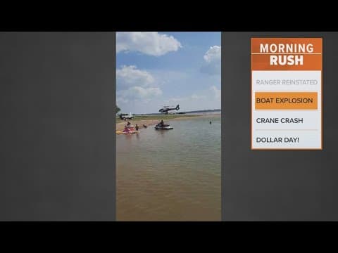 An equipment malfunction causes a boat to explode in Oklahoma