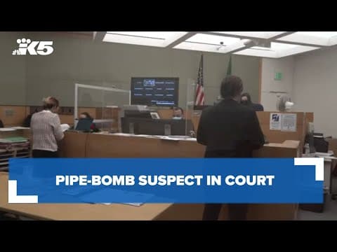 Pipe bomb suspect in court