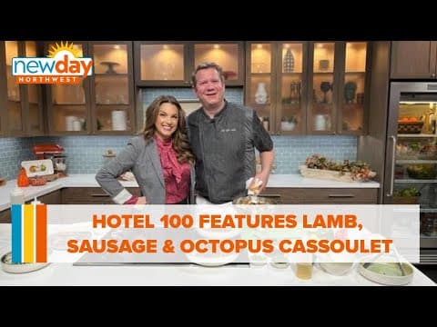 Seattle Restaurant week features this lamb sausage & Octopus Cassoulet from Hotel 1000 - New Day NW