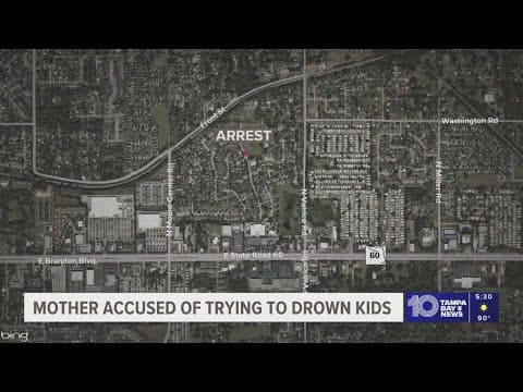 Valrico mother accused of trying to drown her 3 children at a community pool