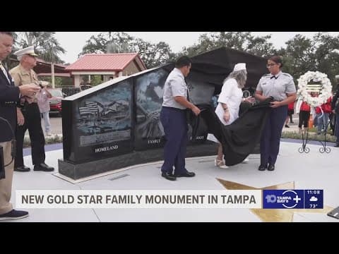 New monument honoring Gold Star families unveiled in Tampa