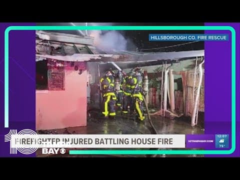 Firefighter injured while battling Tampa house fire