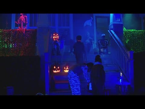 Arlington neighbors go big for Halloween