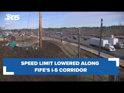 Speed limit lowered along Fife’s I-5 corridor to protect construction crews