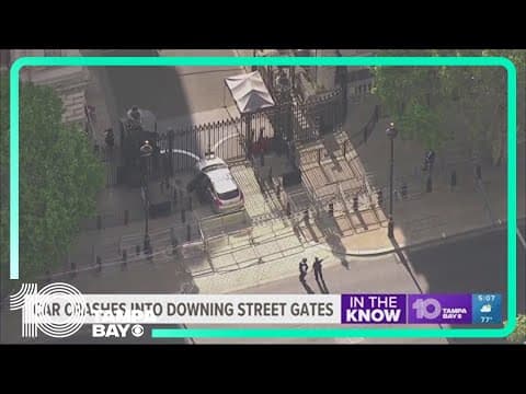 Man arrested after car collides with gates of Downing Street; police don't suspect terror attack