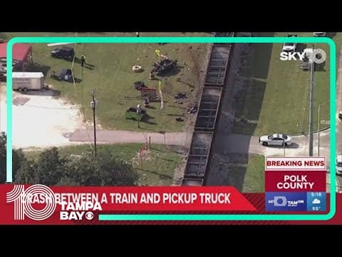 Driver dead in Polk County crash involving train, pickup truck