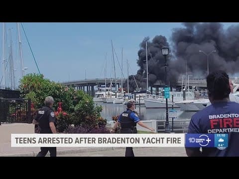 3 kids accused of setting off boat fire that briefly shut down portion of Bradenton Riverwalk