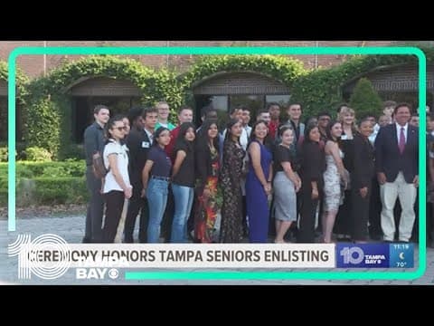 Gov. Ron DeSantis honors Tampa high school seniors enlisting in the U.S. Armed Services