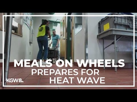 Meals on Wheels delivers food bags and fans