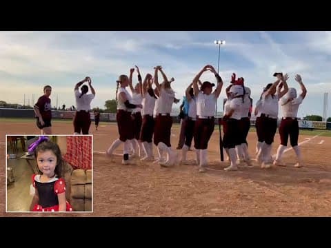 South Texas softball team dedicates season to 5-year-old who died of cancer