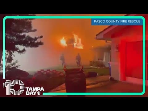 Two-alarm blaze damages houses in Pasco County, no injuries reported